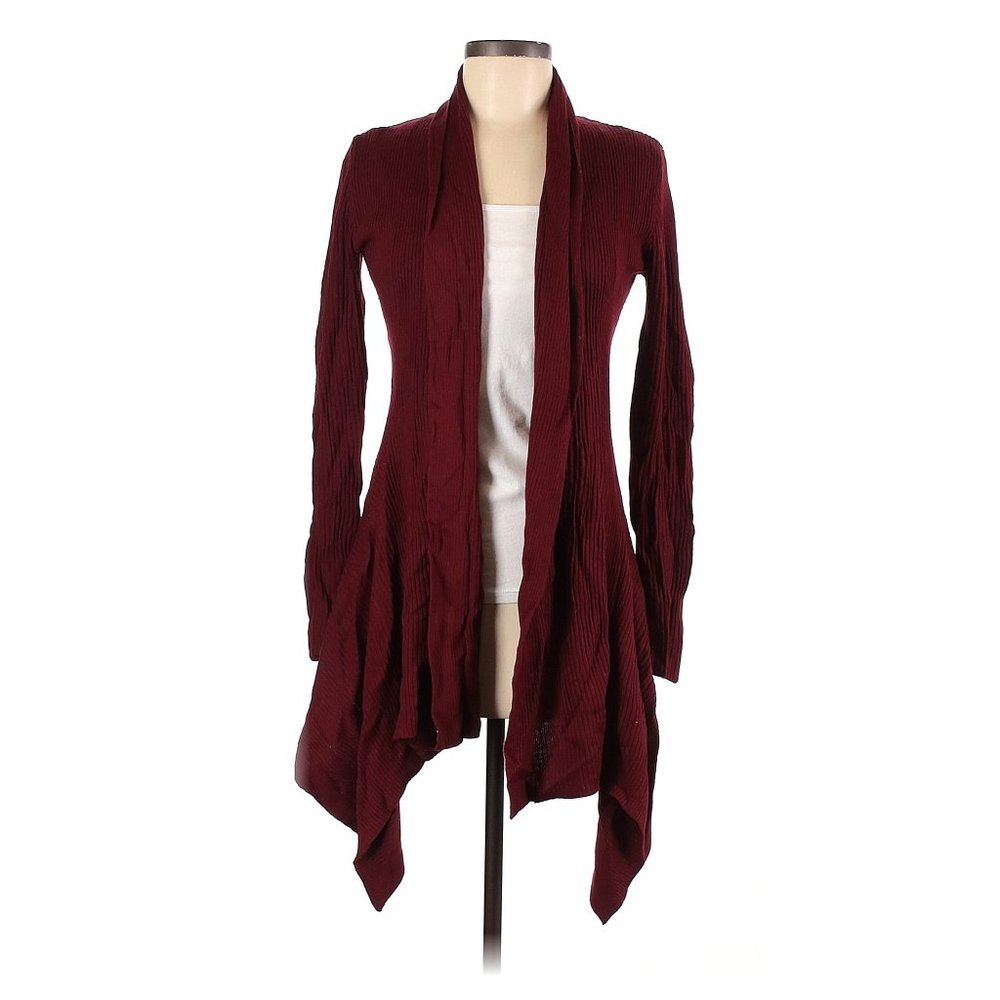 EUC Timing Open Cardi in Burgundy Size M - Picture 6 of 7